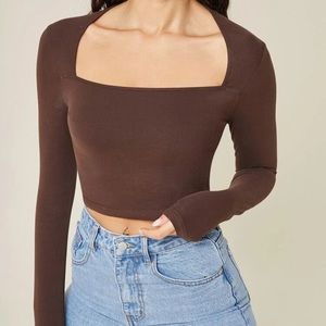 Square neck crop top